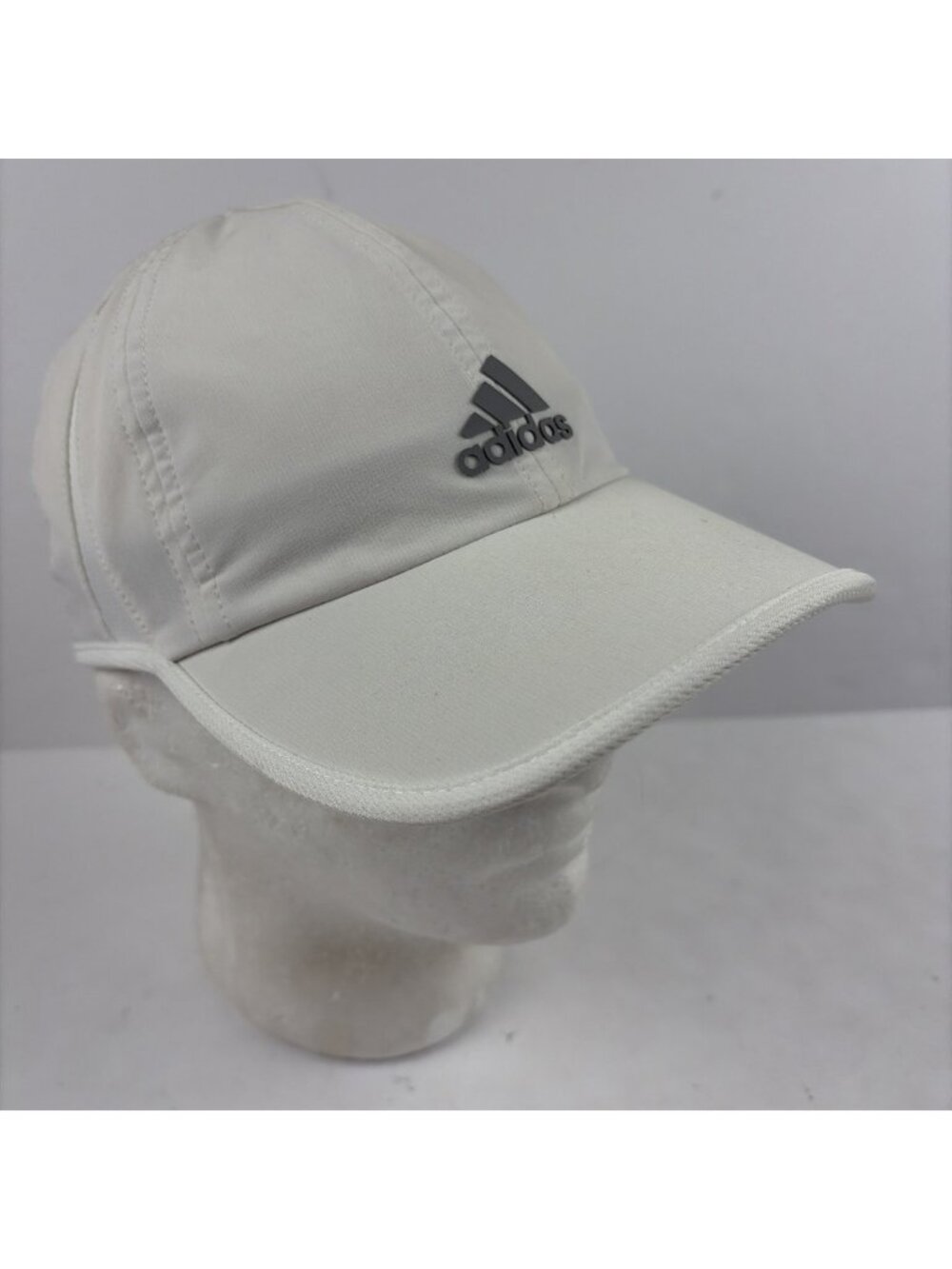 Adidas Aeroready Hat Women’s Adjustable Running Athletic Cap White Poly Stretch